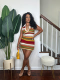 Aria Stripe Knit Mini Dress