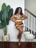 Aria Stripe Knit Mini Dress