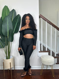 Monroe Feather-Trim Jumpsuit