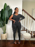 Sloane One-Sleeve Cargo Jumpsuit
