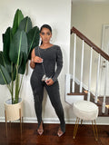 Sloane One-Sleeve Cargo Jumpsuit