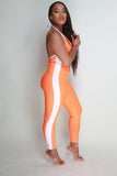 Bandage Stripe Jumpsuit