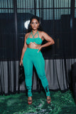 Women Pant Set, Women Green pant set, Two piece set, Summer set, Fall pant Set, Women clothing, Women crop top, Women Pants, Modern Fashion, Urban Fashion