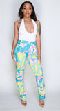 Tropical Vibe Ruched Pants (Bottom Only)