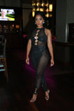 Women Black Jumpsuit, Open jumpsuit, shiny jumpsuit, Women long black Jumpsuit, Club black jumpsuit, Party jumpsuit