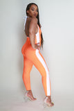 Bandage Stripe Jumpsuit