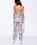 Lena Tropical Leaf Jumpsuit